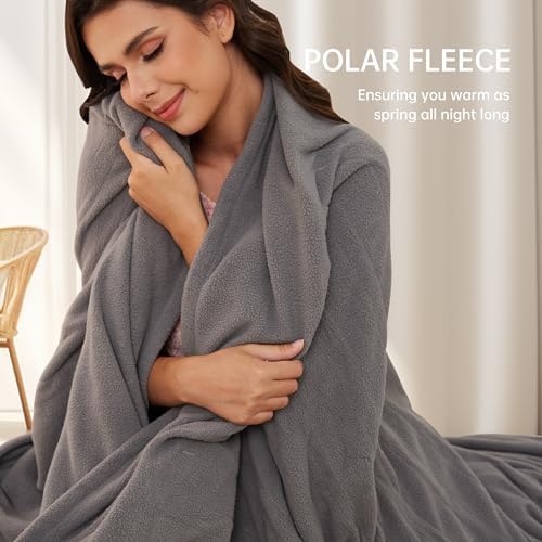 McJaw Electric Heated Blanket 72x84 Ash Grey