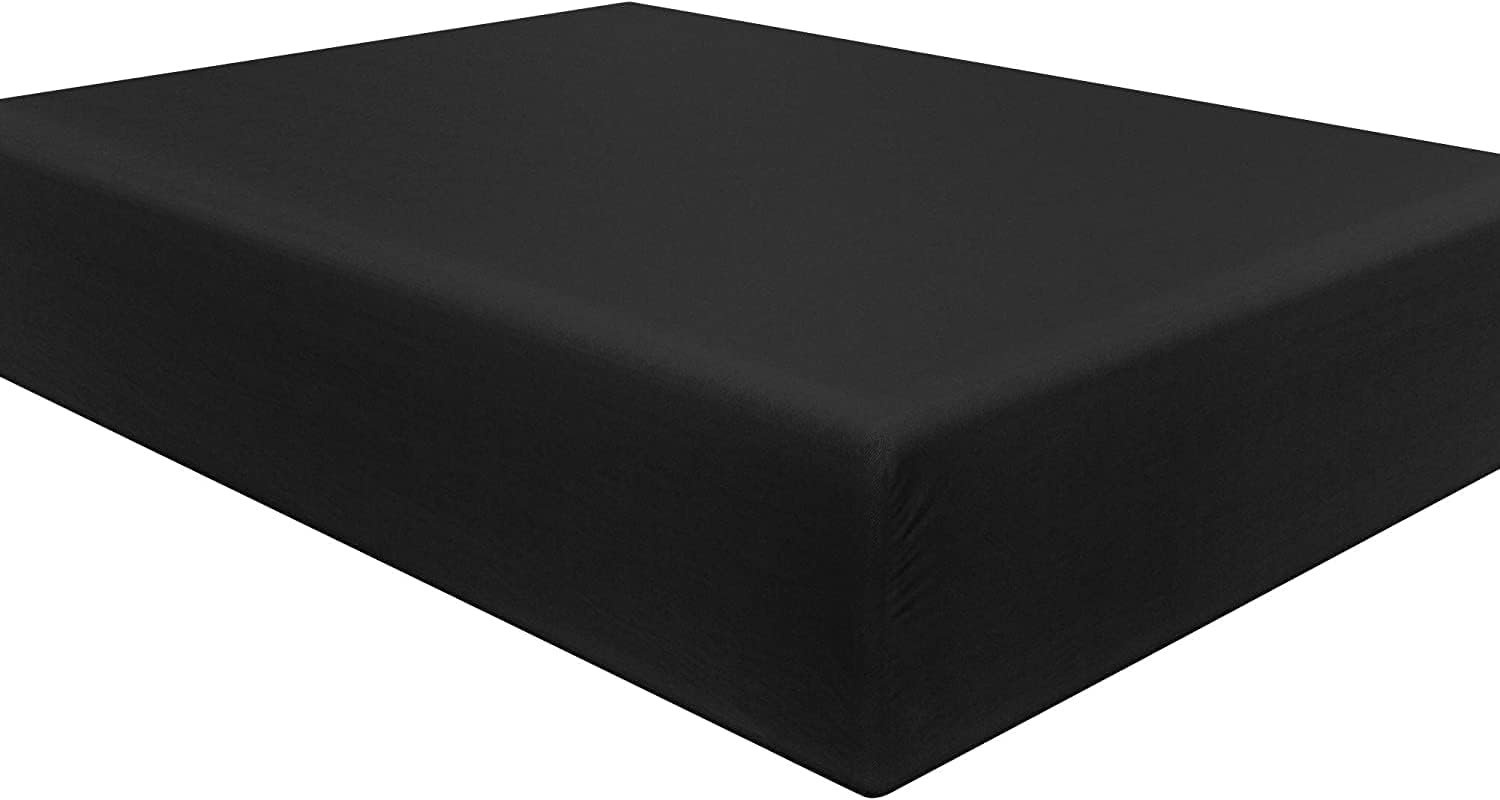 NHNHN Fitted Sheet Full Size Black 54x75