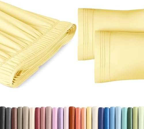 CGK Unlimited Wrap Around Dust Ruffle Bed Skirt Set - Yellow