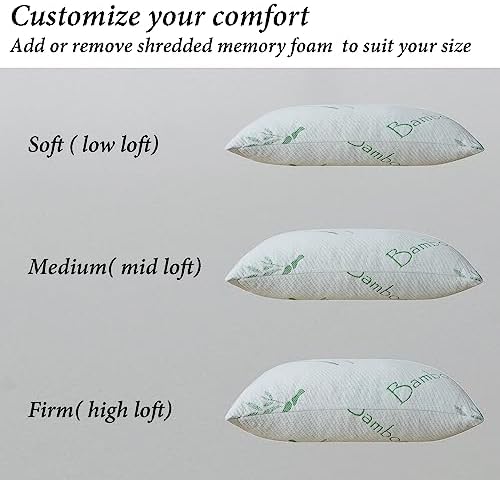 HOXXME Cooling Shredded Memory Foam Pillow Set of 2
