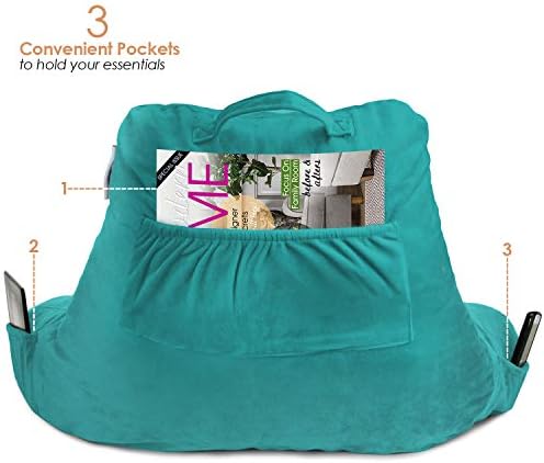 Nestl Reading Pillow Teal Memory Foam