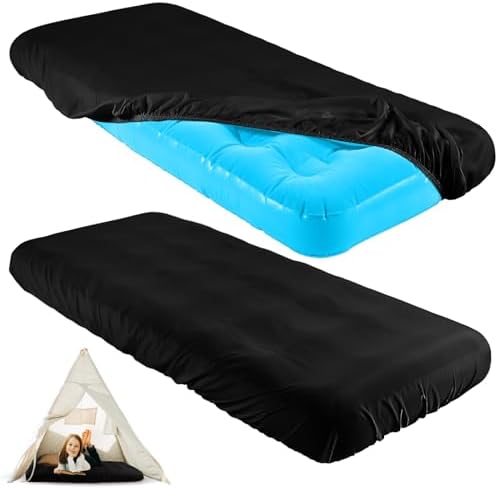 Breling Kids Fitted Sheets 2 Pcs for Air Mattress Sleepover Camping