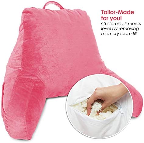 Clara Clark Reading Pillow - Medium Light Pink