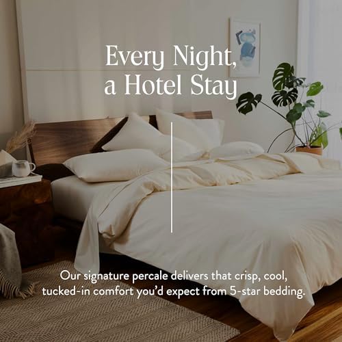 Brooklinen Luxury Percale Duvet Cover - Cream