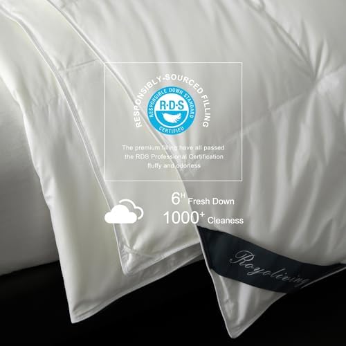 Royoliving Premium Lightweight Cooling Duvet Insert Queen Size 90x90 35 oz