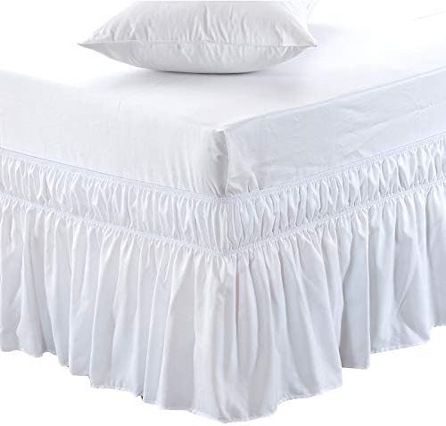 MEILA Wrap Around Bed Skirt with Three Fabric Sides