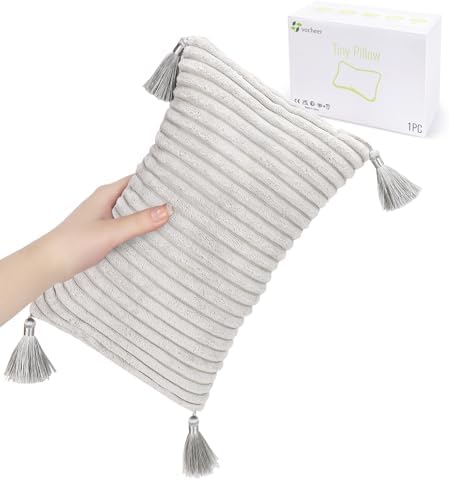 Vocheer Small Travel Pillow with Tassels Grey 1pc