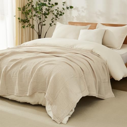 EMME Queen Size Cotton Blanket 90x90 Lightweight Breathable