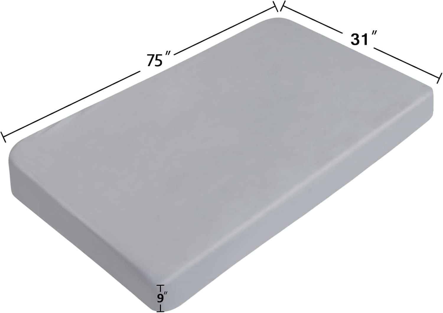 Coldwind Cot Sheets 31 x 75 2 Pack Fitted Microfiber Bed Cover Gray