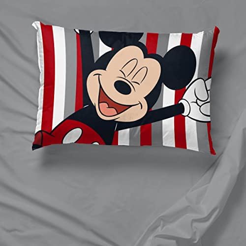 Jay Franco Disney Mickey Mouse Stripe Pillowcase 2 Pack