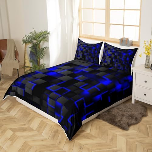Feelyou Duvet Cover Set with Blue Black 3D Print Design