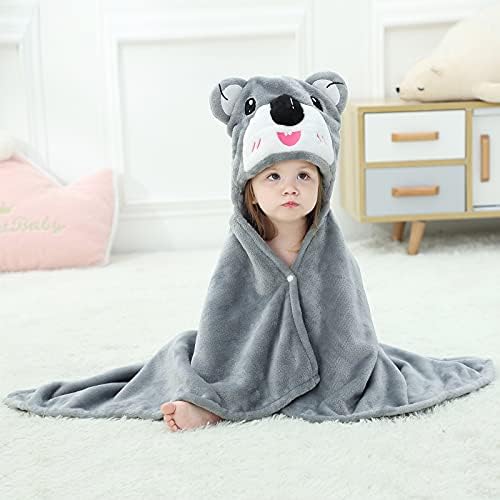 Arkwida Baby Bath Towel with Hood Flannel Blanket