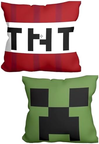 DodelyGz 2Pcs Pixel Pillow Covers 18x18 Inch Soft Plush