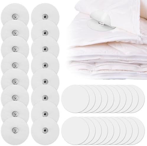 16pcs Duvet Snaps with 20 Acrylic Stickers for Secure Comforter Hold