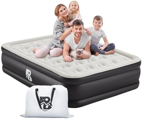 BUPPLEE 20 Queen Air Mattress with Built-in Pump - 600 lbs Support