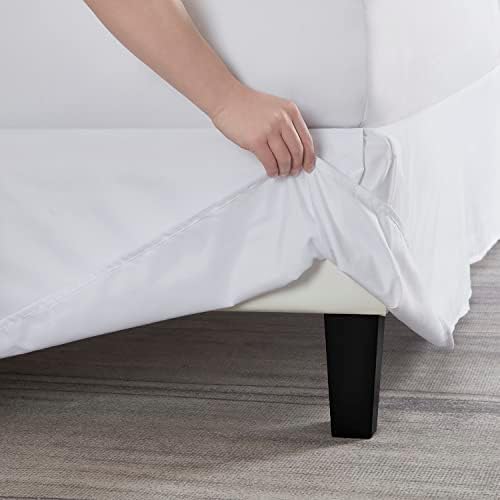 Nestl White Bed Skirt Queen Size - 14 Inch Drop