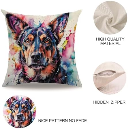 7COLORROOM Watercolor Animal Throw Pillow Covers 2Pack
