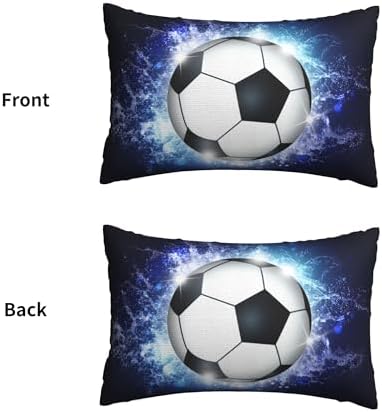 Sports Themed Soccer Throw Pillowcase for Kids Boys Room