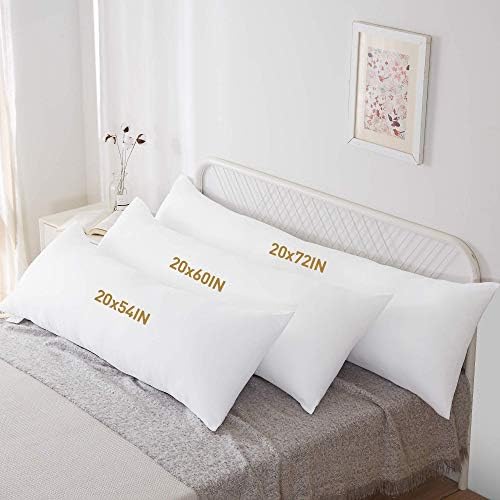 Acanva Fluffy Body Pillow Insert 20x72 White