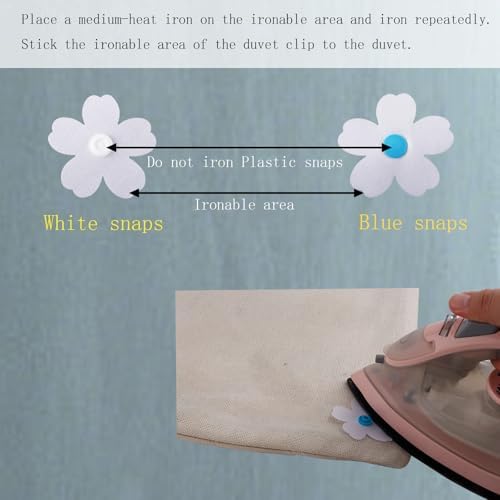 Gosknor 20pcs Plum Blossom Duvet Snaps Fasteners