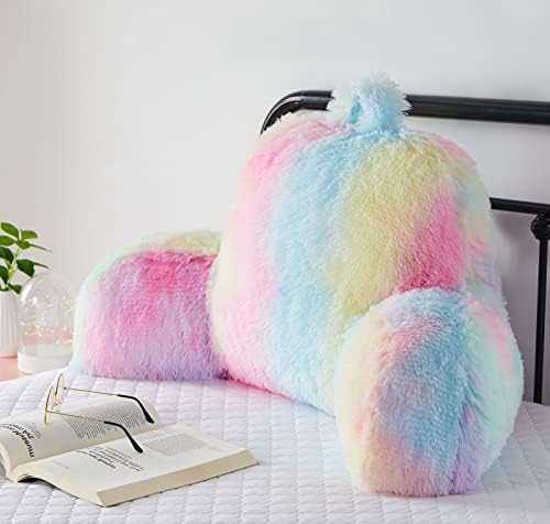 Fluffy Faux Fur Backrest Pillow for Kids and Teens