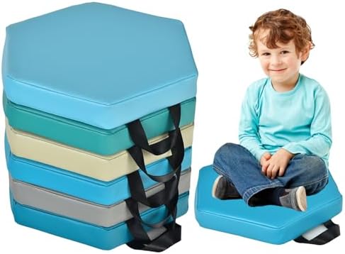 GLACER 6 Pcs 15 Floor Cushions for Kids