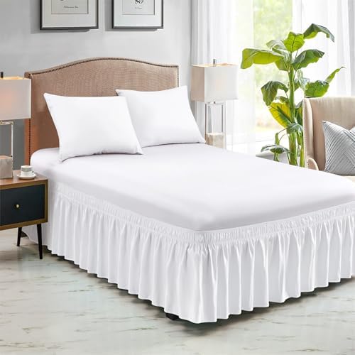 FreshCulture Queen Bed Skirt with Elastic Wrap 1