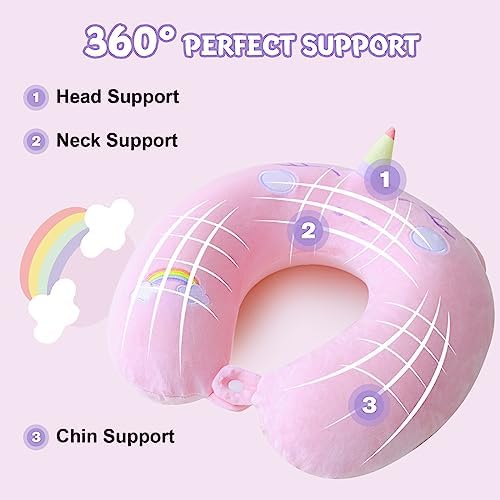 Cirorld Travel Pillow for Kids with Sleep Mask