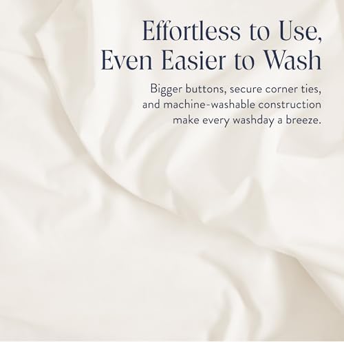 Brooklinen Luxury Percale Duvet Cover - Cream