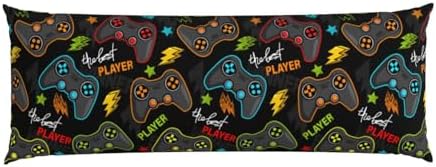 Gaming Body Pillow Case for Boys 20x60 Microfiber with Zipper