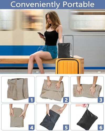 YSJILIDE Inflatable Travel Foot Rest Pillow 2 Pack