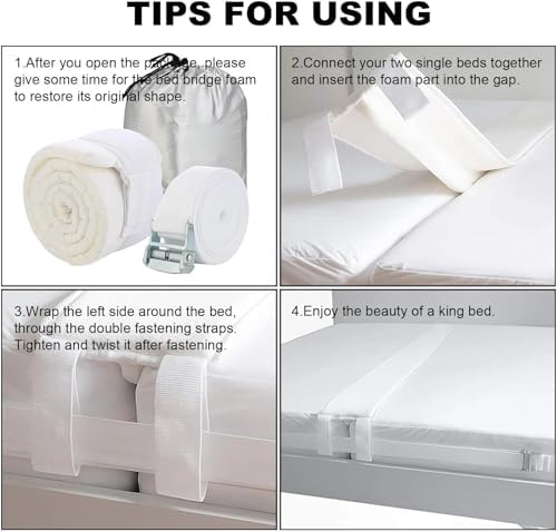 HomeCozy Bed Bridge Twin to King Converter Kit
