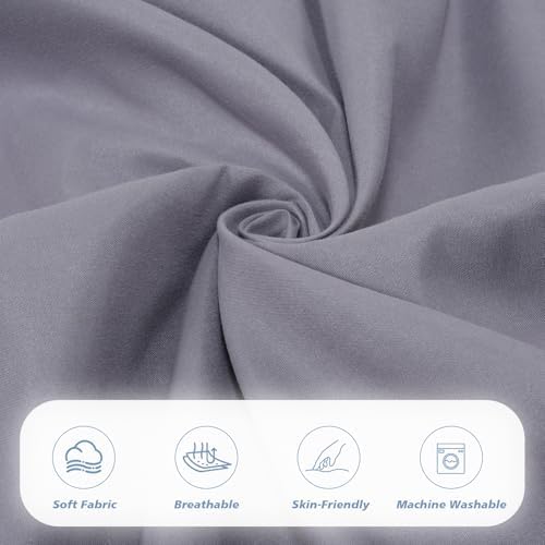 URZGU Twin Fitted Sheet Gray 6 Ultra Soft Breathable
