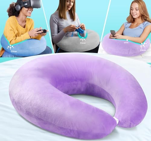 Vamorry Ergonomic Arm Support Pillow for Gaming Reading Crocheting
