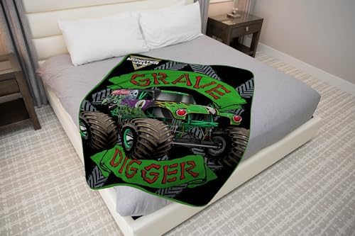 Sunny Side Up Monster Jam Throw Blanket - 46x60 Inches Fleece