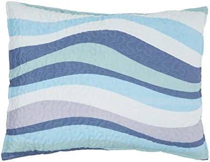 CF Home Sea Waves Blue Ocean Coastal FullQueen Bedding Set