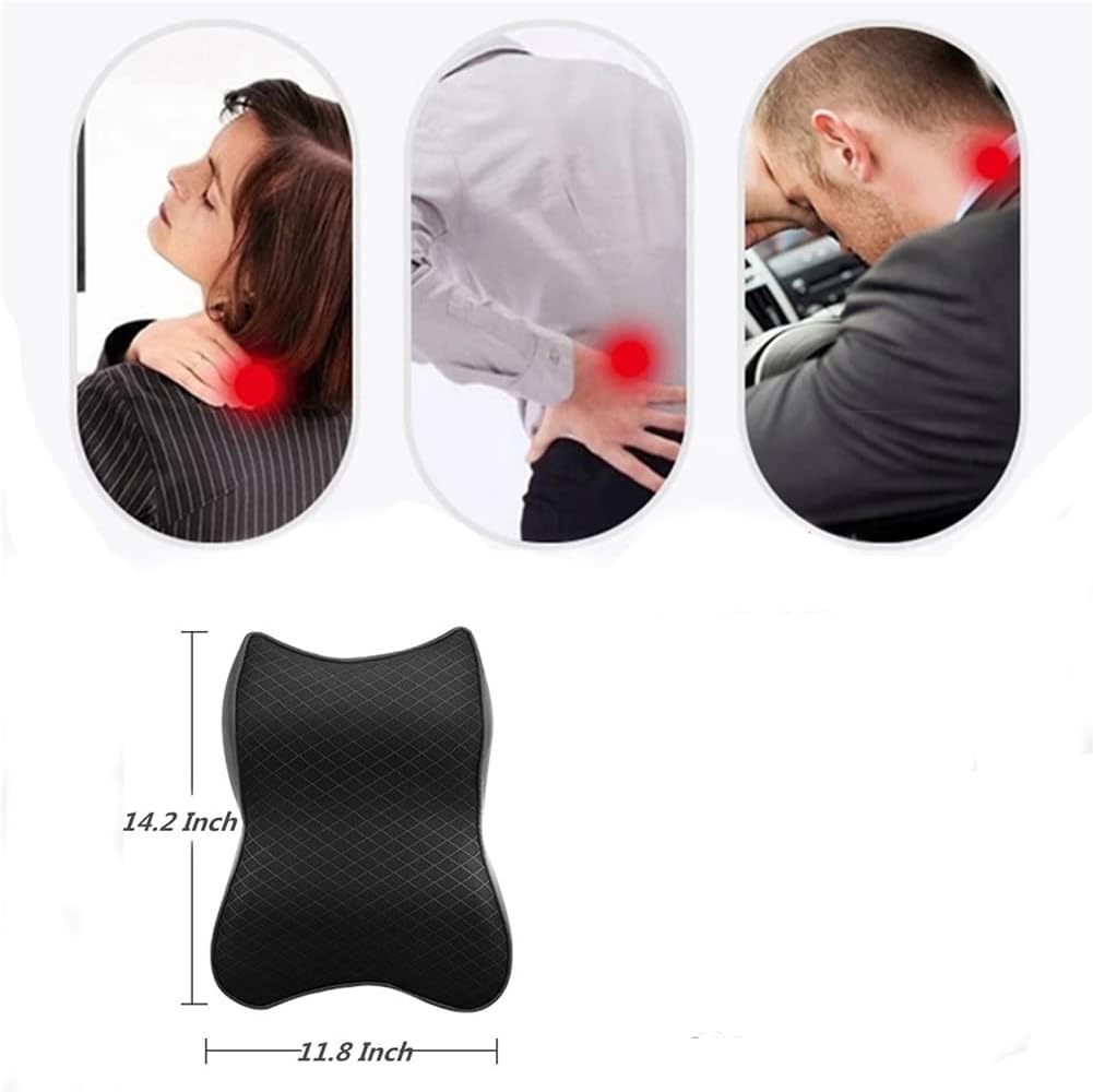 WAQIA Car Seat Neck Pillow with Memory Foam and Removable Cover