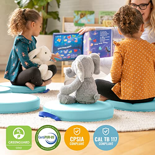 ECR4Kids Floor Cushions 6-Piece Set Soft Flexible