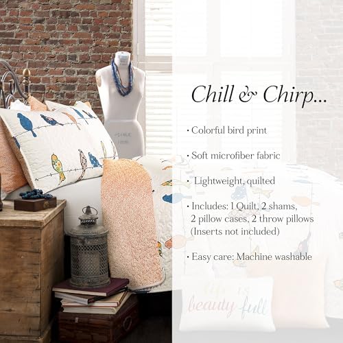 Lush Decor Rowley Birds Reversible Quilt Set