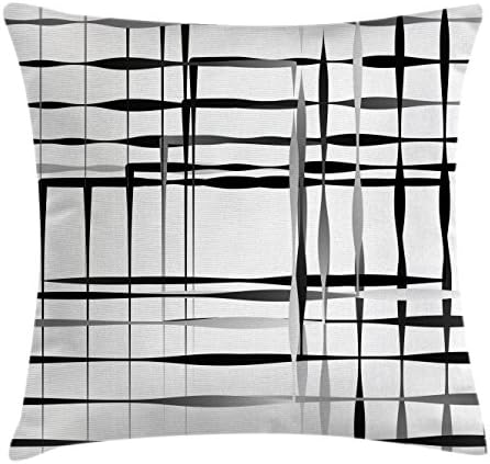 Ambesonne Modern Art Throw Pillow Cover 18 x 18 Black White