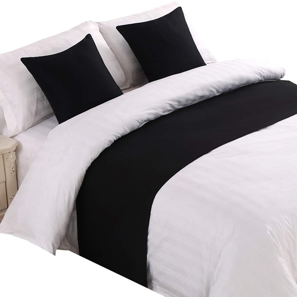 Mengersi Solid Bed Runner Scarf Protector