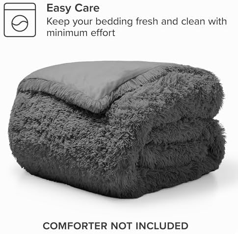 Bare Home Shaggy Fleece Duvet Cover Twin XL