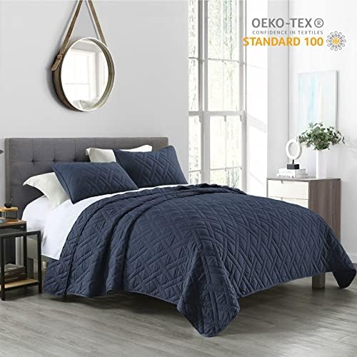 HORIMOTE HOME Quilt Set Twin Navy Blue