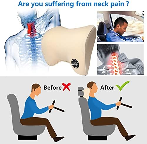 ICOMFYWAY Car Neck Pillow for Neck Pain Relief and Comfort