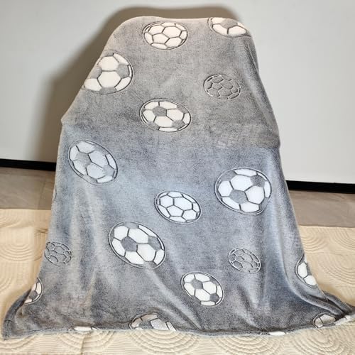 Sviuse Glow in The Dark Soccer Throw Blanket 1