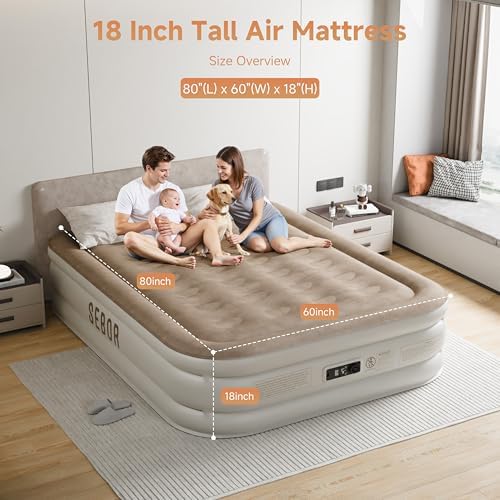 Sebor Queen Air Mattress with Electric Pump 18
