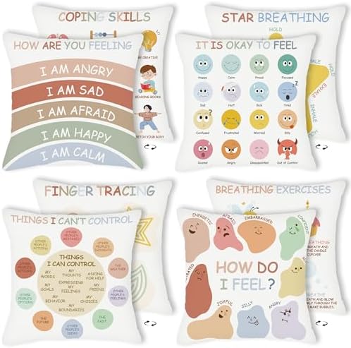 Boho Calming Corner Pillow Covers Set of 4