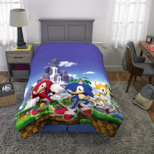 Franco Kids Bedding Super Soft Microfiber Reversible Comforter TwinFull Sonic The Hedgehog