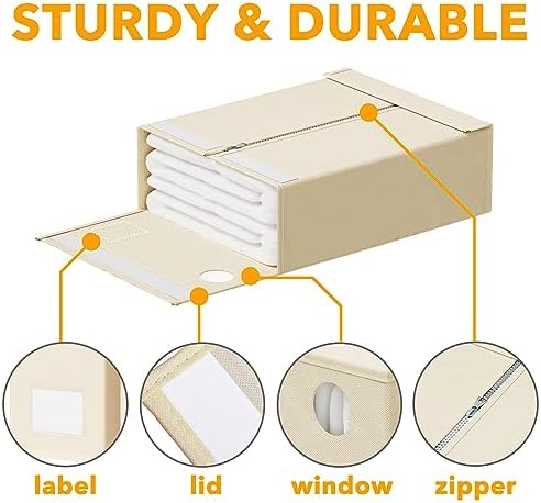 SpaceAid 8 Pack Bed Sheet Organizers for Linen Closet