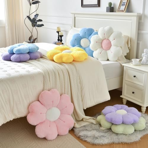 Yellow Daisy Flower Pillow Decorative Throw Cushion